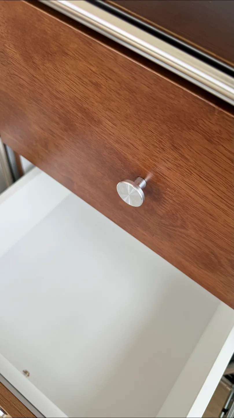 Brown Wooden Storage Cabinet with Drawers image indicator(4)