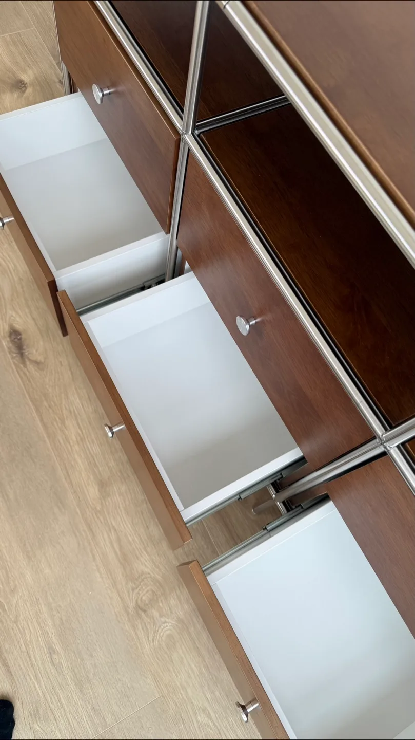 Brown Wooden Storage Cabinet with Drawers image indicator(6)