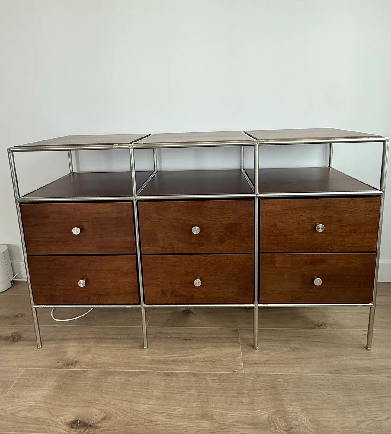 Brown Wooden Storage Cabinet with Drawers image indicator(3)