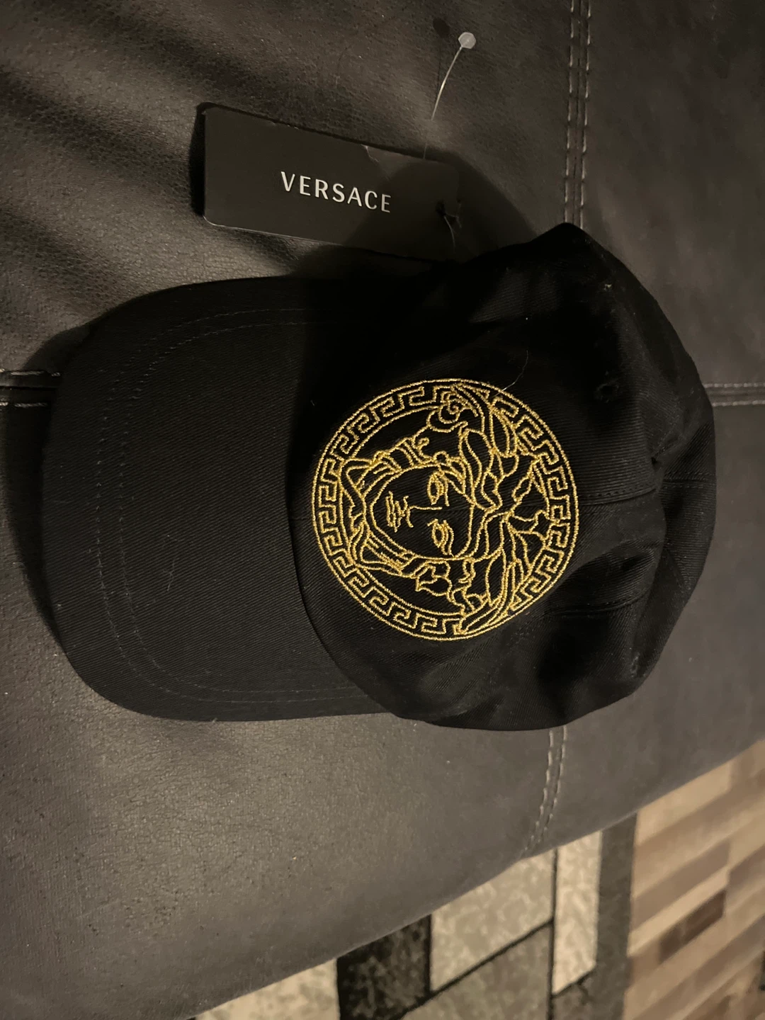 Versace Black Cap