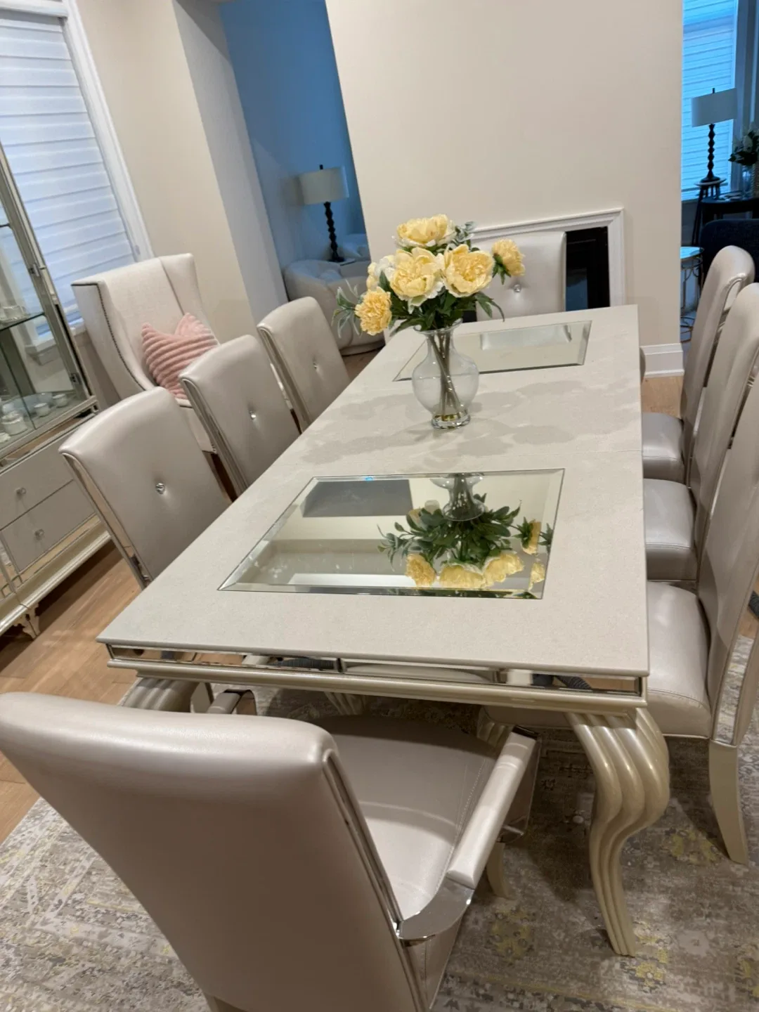 Michael Amini Hollywood Loft Extendable Dining Table image indicator(3)