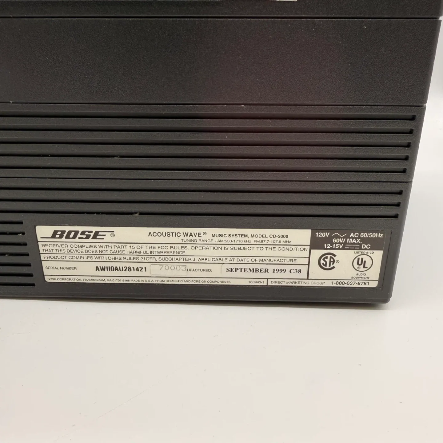 Bose Acoustic Wave Music System CD-3000 with Remote image indicator(6)