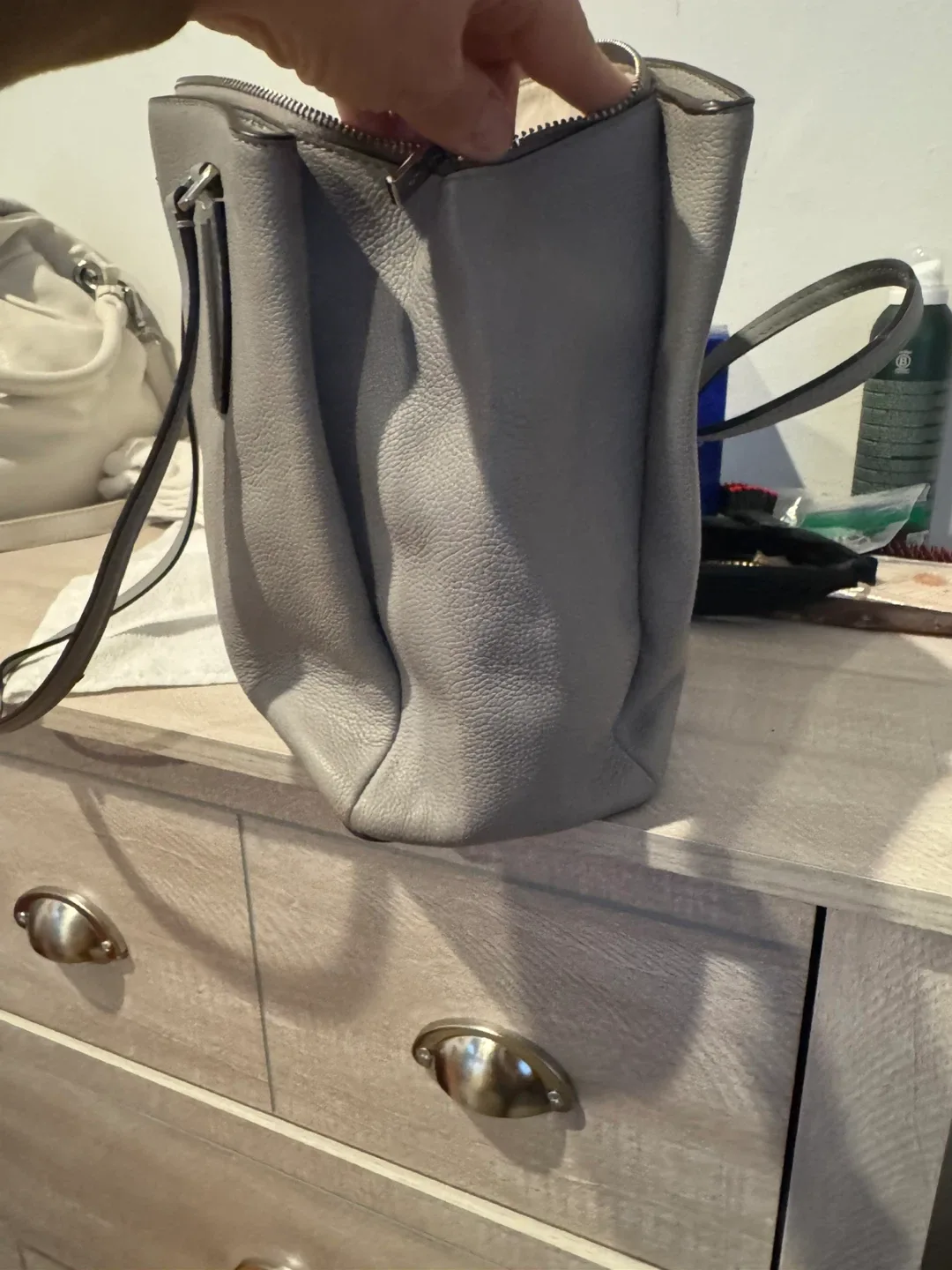 Kate Spade Gray Leather Handbag