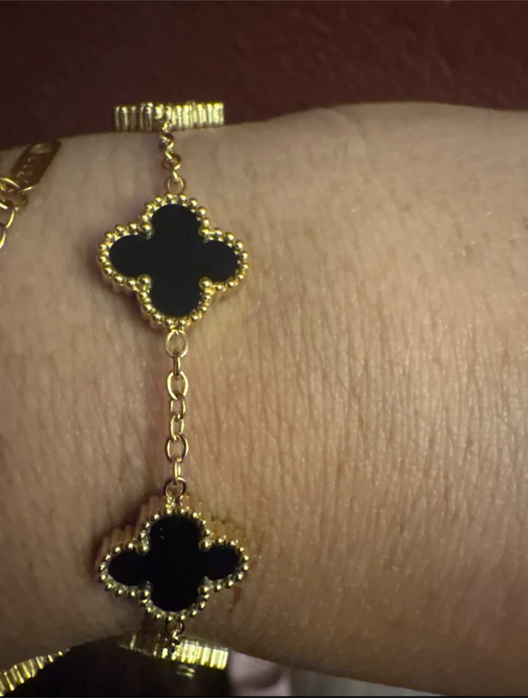New 18K Gold SS Black Onyx Bracelet - photo 3