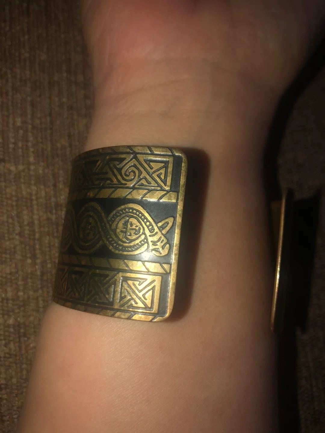 Vintage copper cuff bracelet image indicator(6)