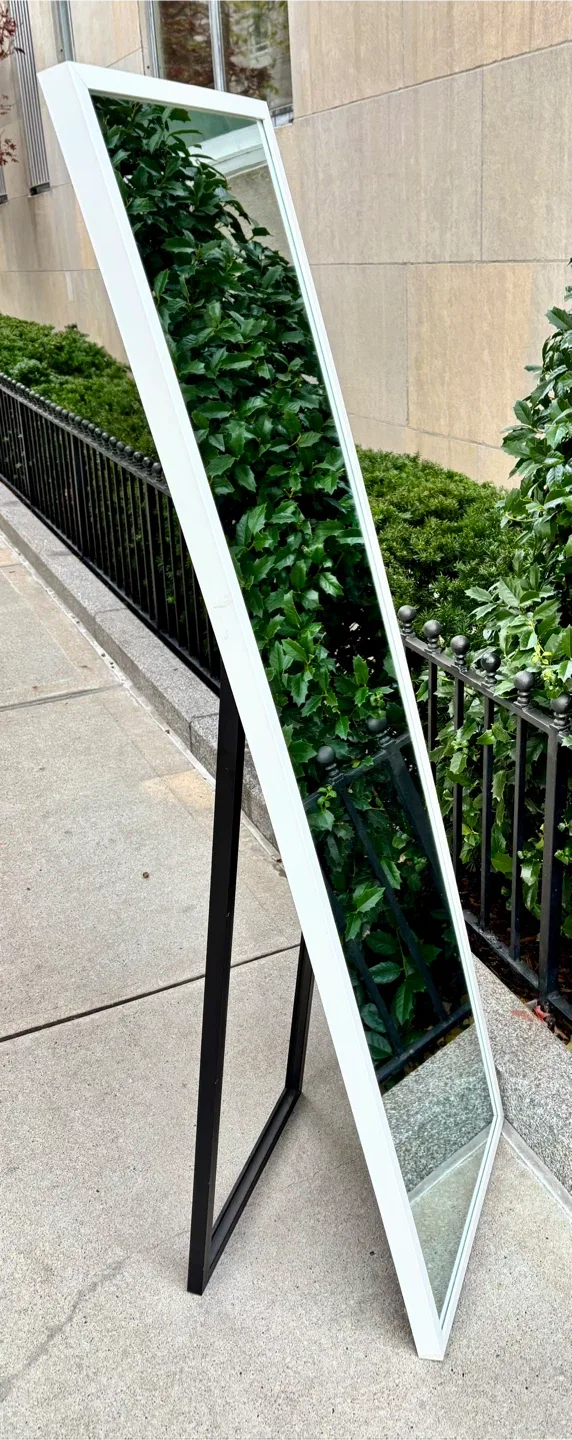 White Frame Free Standing Mirror thumbnail