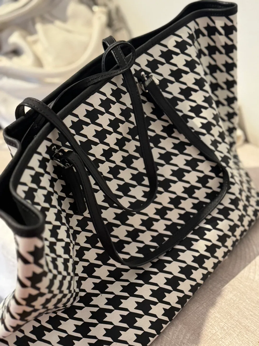 Michael Kors Houndstooth Tote Bag
