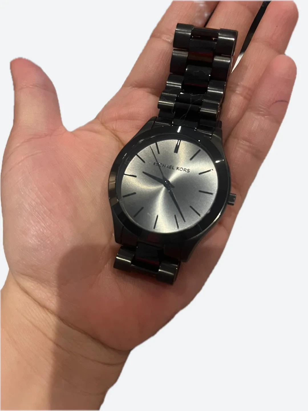 Michael Kors Oversized Slim Runway Black-Tone Watch image indicator(4)