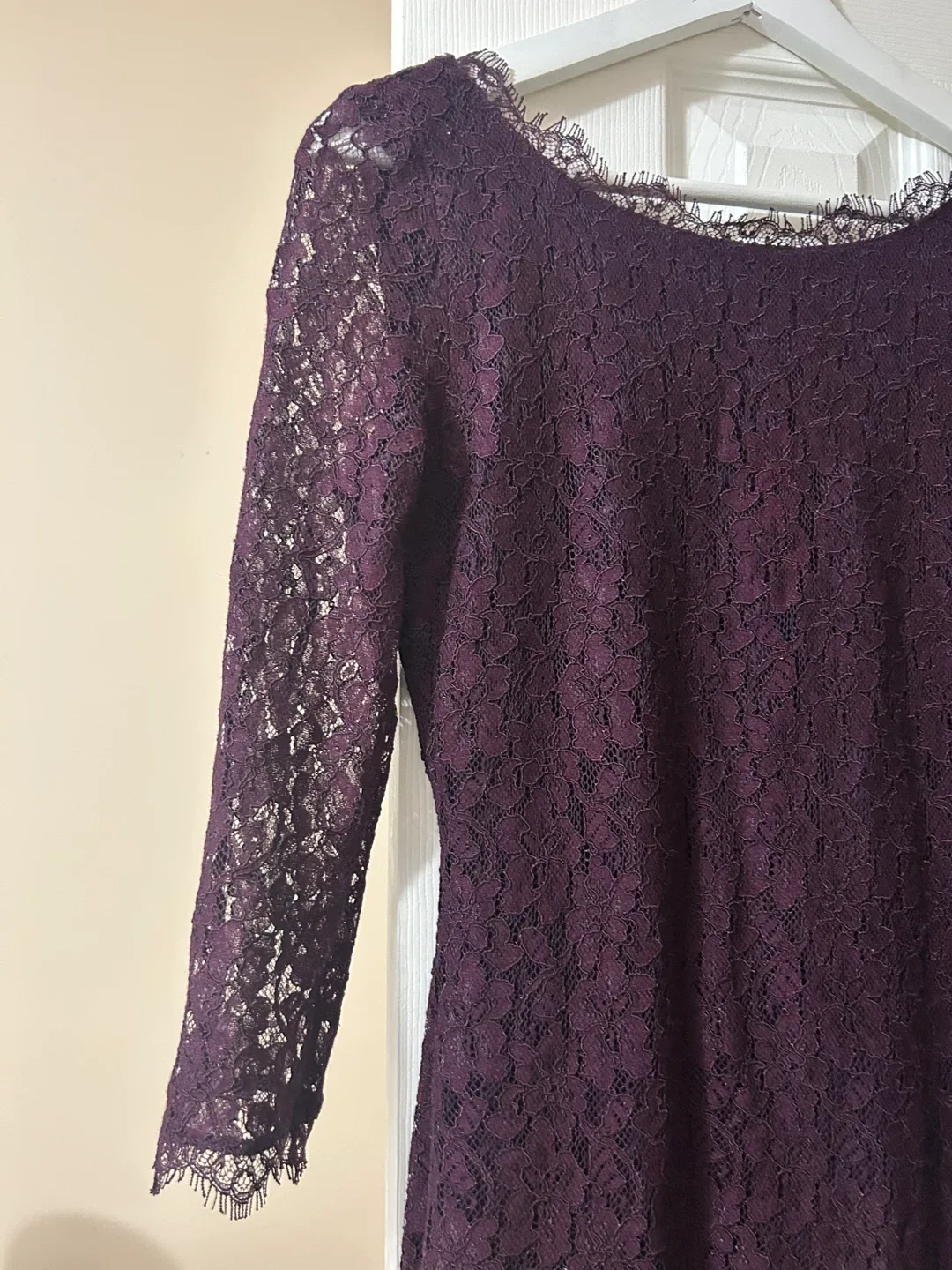 Aritzia Babaton Burgundy Lace Dress, Size Small image indicator(3)