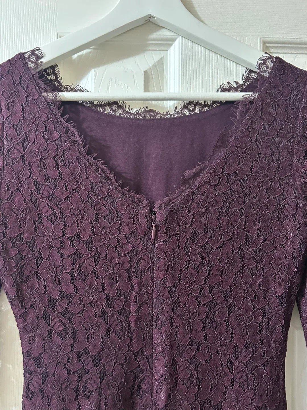 Aritzia Babaton Burgundy Lace Dress, Size Small image indicator(6)