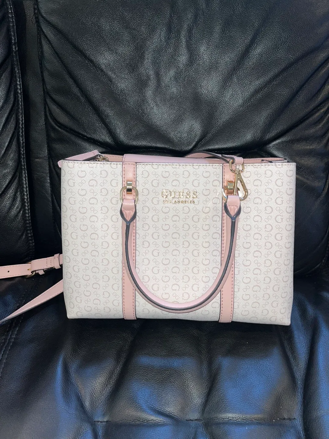 Guess Satchel Bag - Pink & Cream image indicator(2)