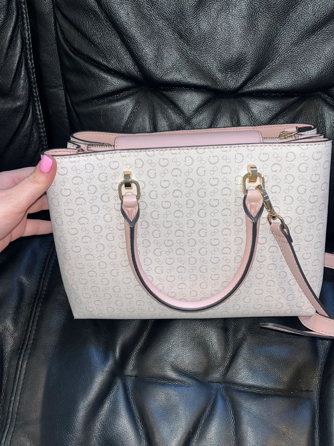 Guess Satchel Bag - Pink & Cream image indicator(4)