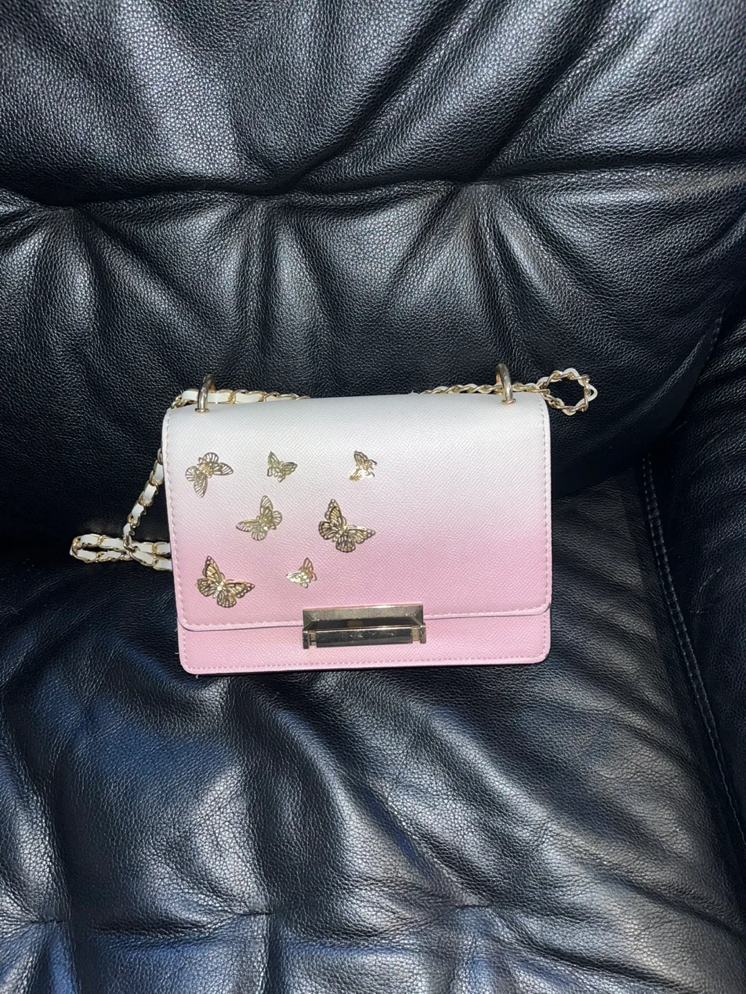 Aldo Pink & White Butterfly Crossbody Bag