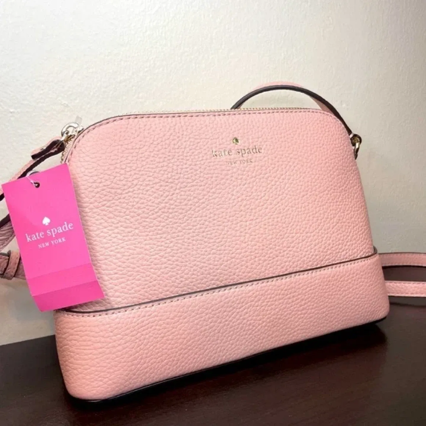 Kate Spade Pink Leather Crossbody Bag image indicator(2)
