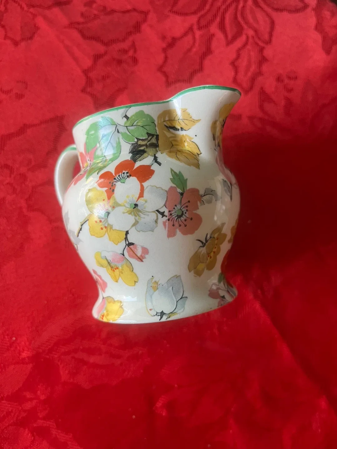 Vintage H&K Floral Creamer Pitcher - 4" Tall image indicator(4)