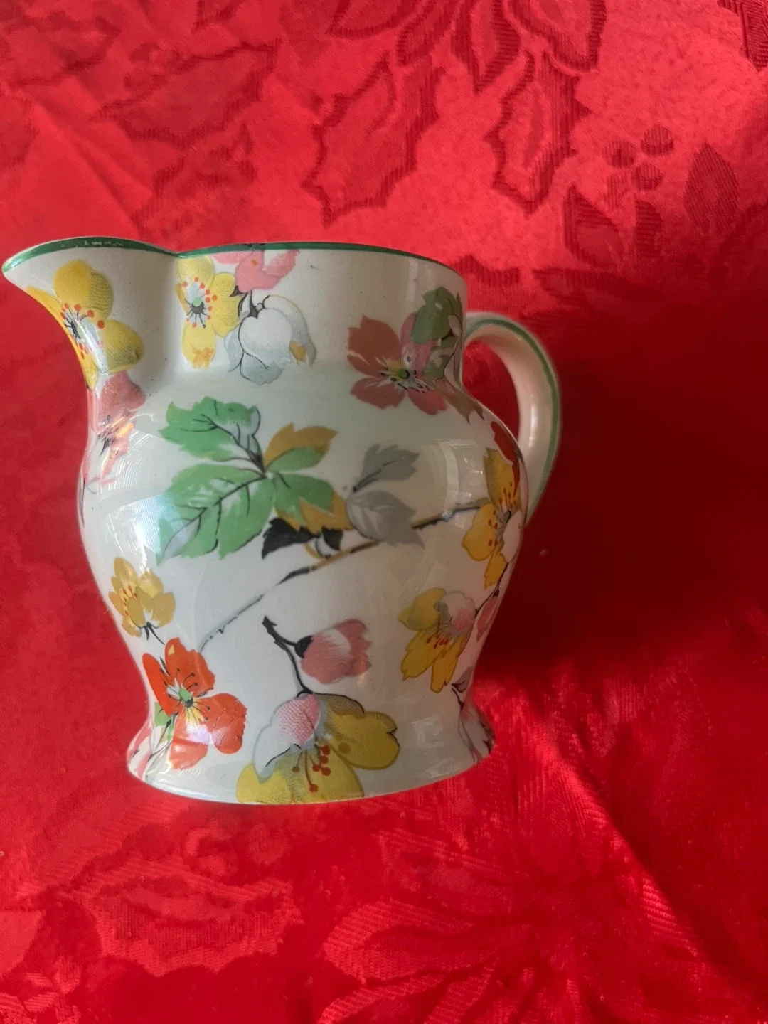Vintage H&K Floral Creamer Pitcher - 4" Tall image indicator(3)