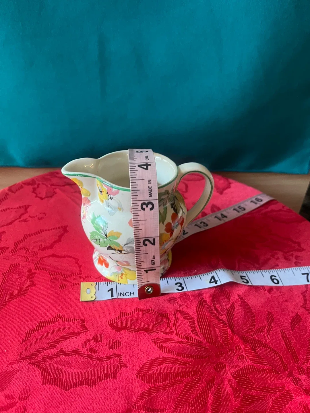 Vintage H&K Floral Creamer Pitcher - 4" Tall image indicator(5)