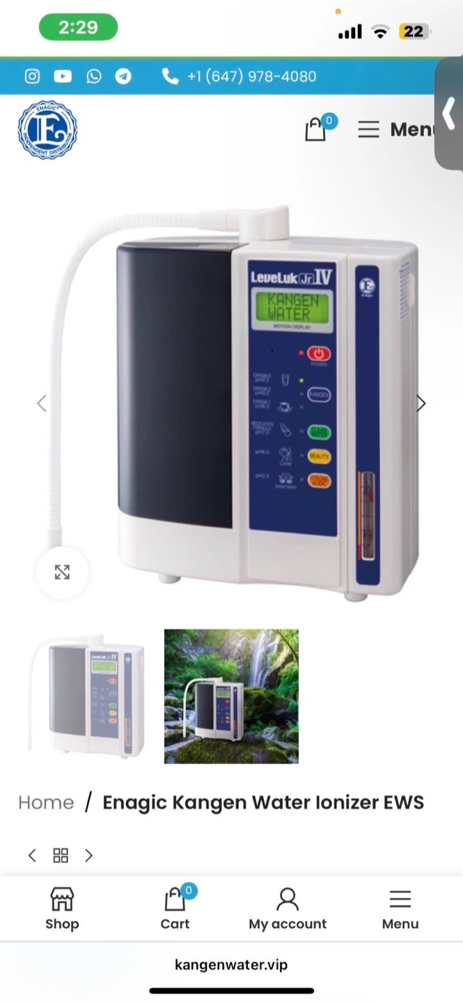 Enagic Kangen Water Leveluk JRIV