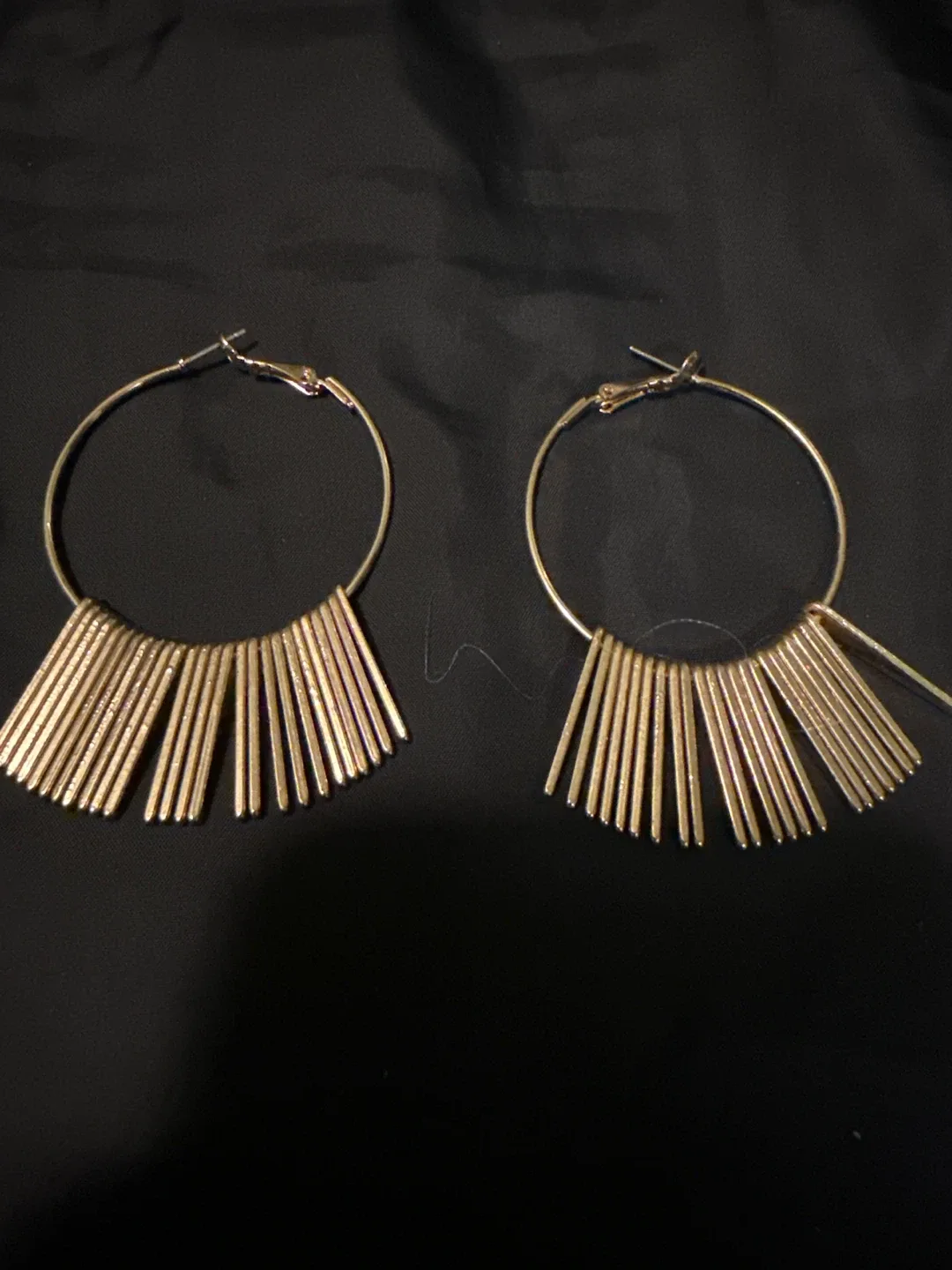 Gold Tone Hoop Earrings