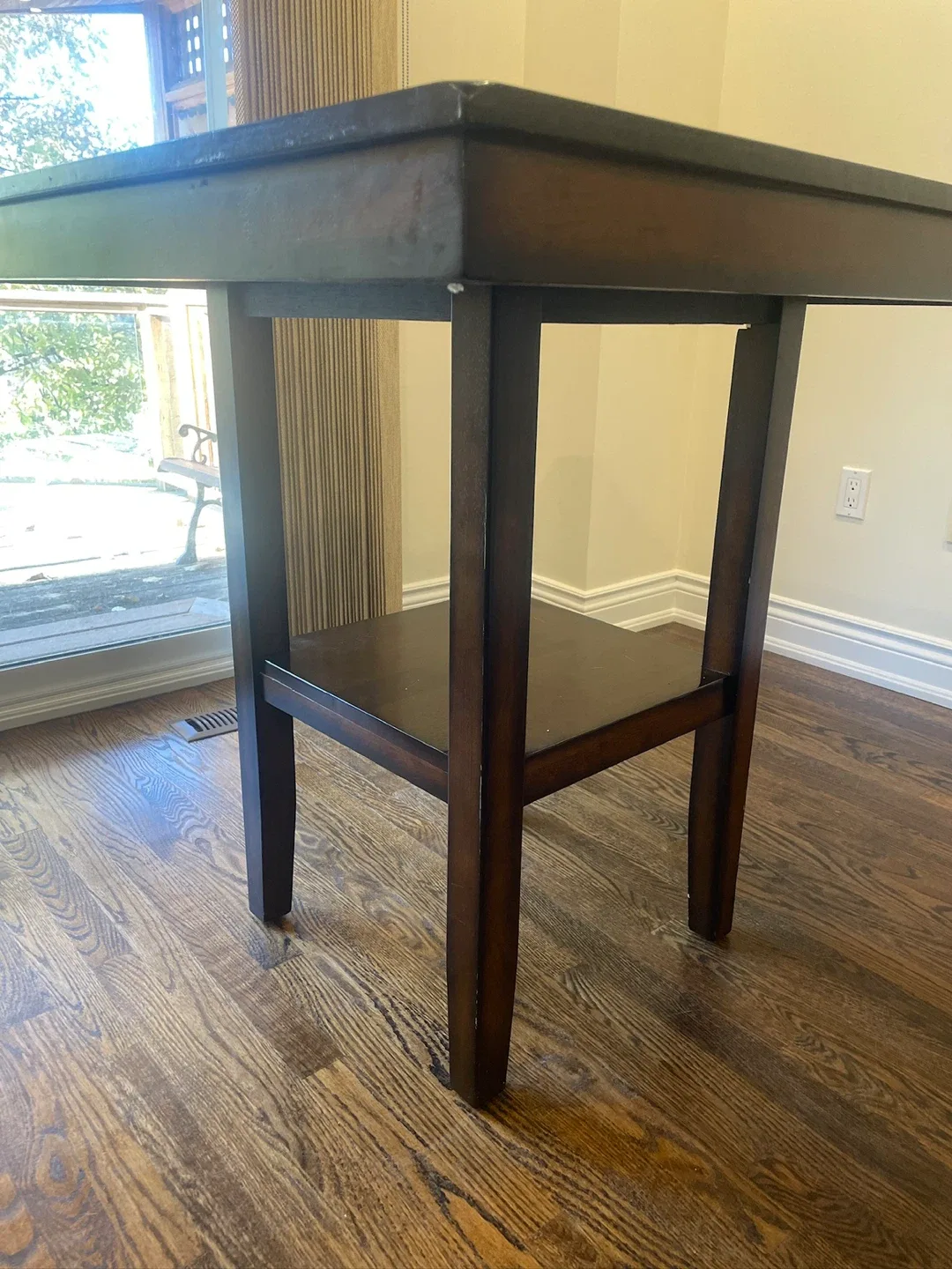 Dark wood high dining table image indicator(3)