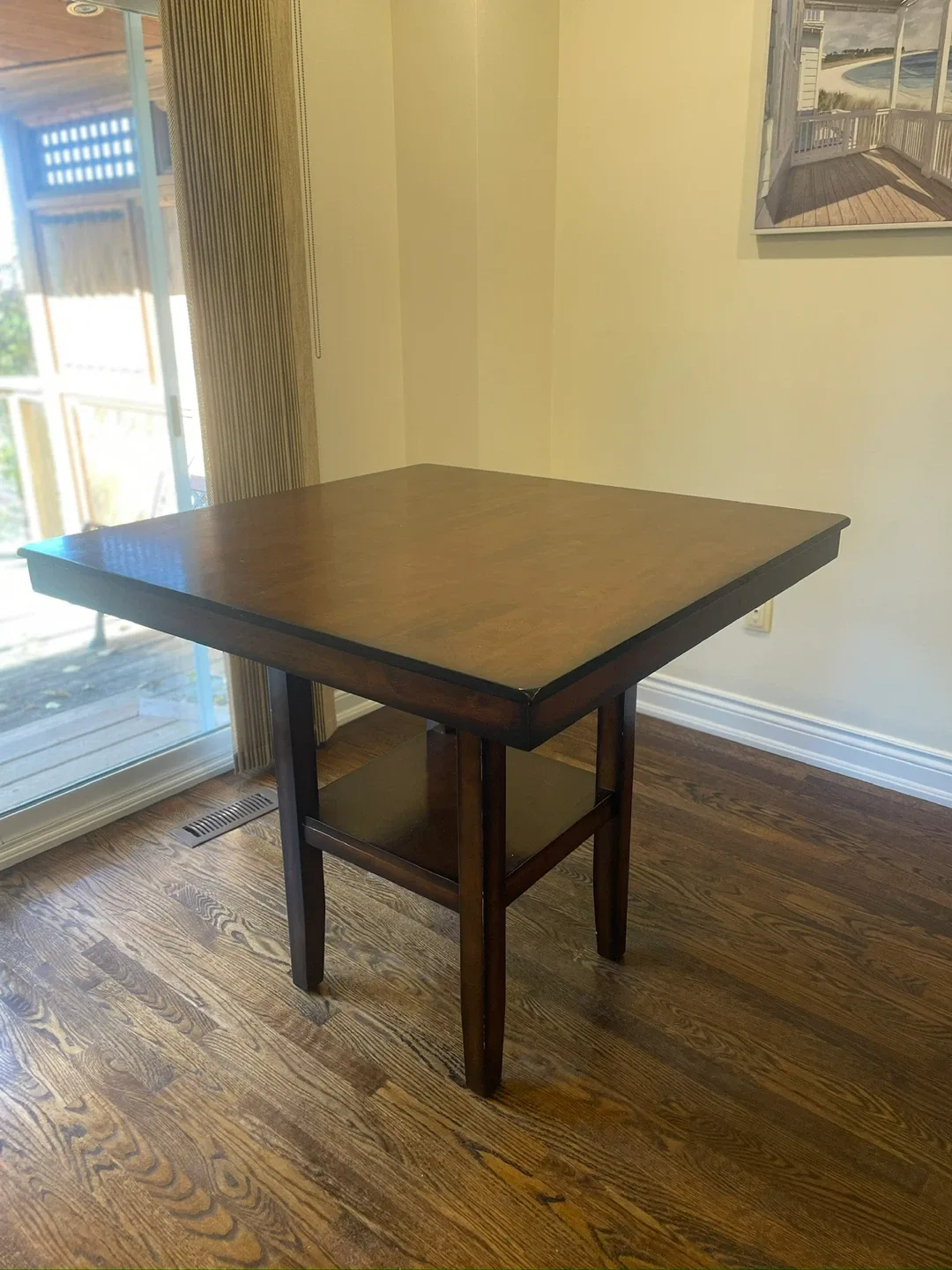 Dark wood high dining table image indicator(5)