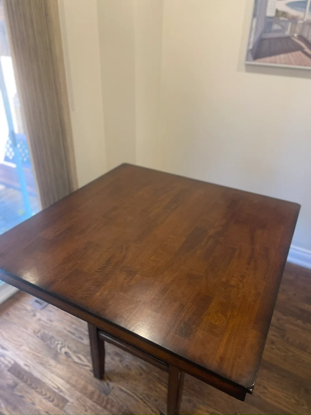 Dark wood high dining table image indicator(4)