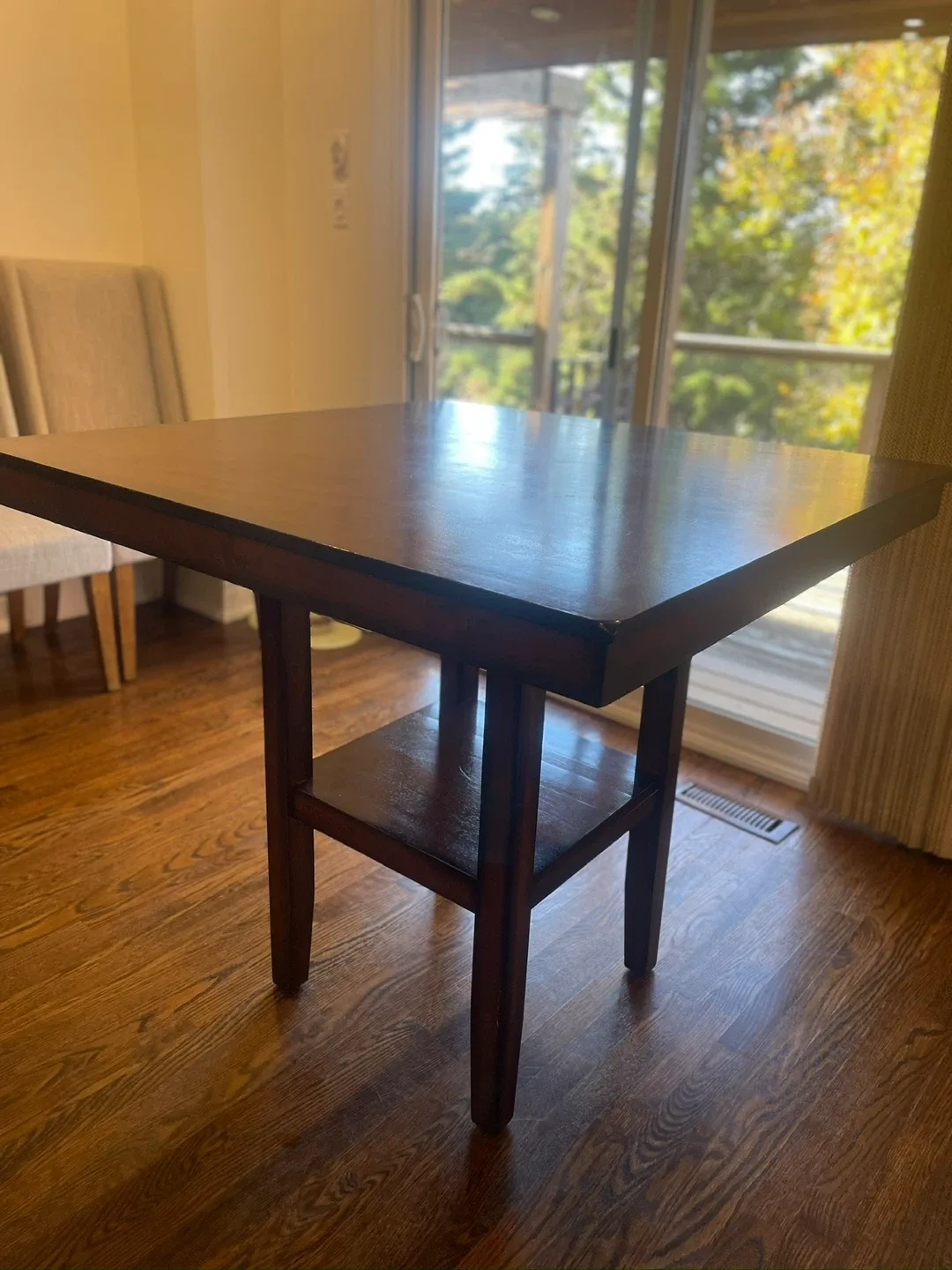 Dark wood high dining table image indicator(2)