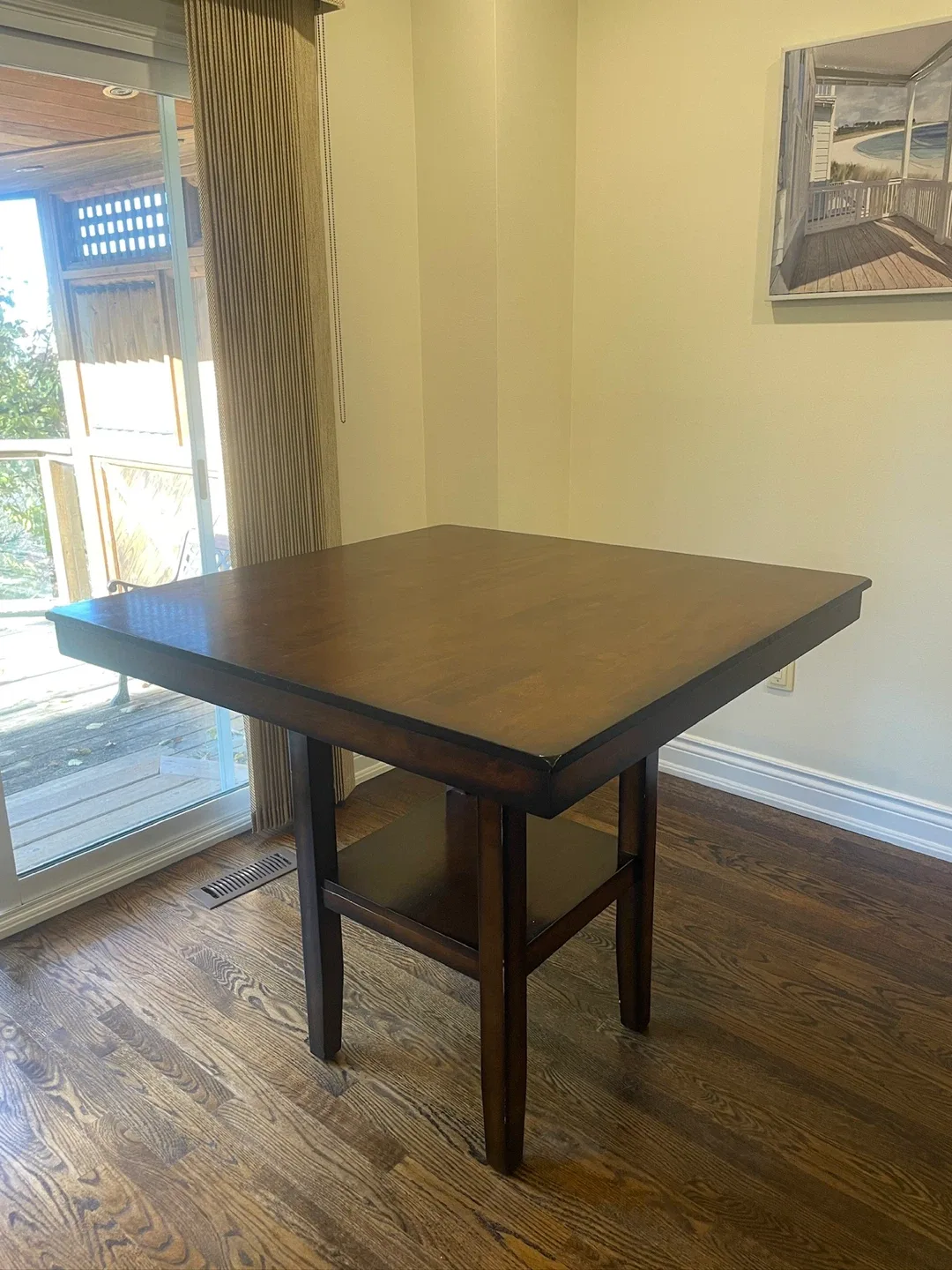 Dark wood high dining table image indicator(6)