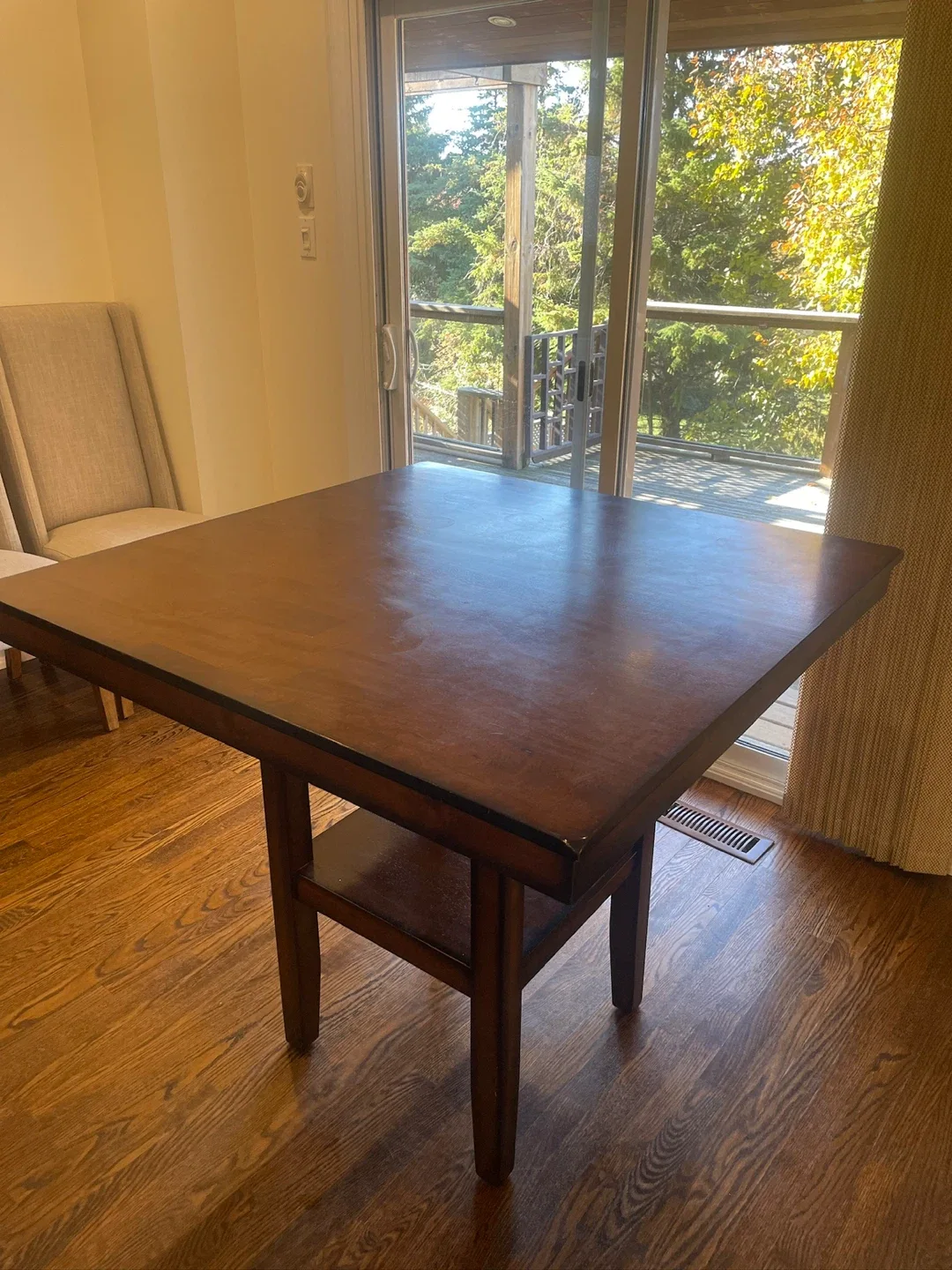 Dark wood high dining table image indicator(7)