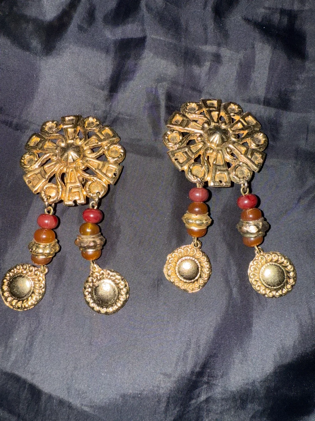 Gold Tone Dangle Earrings