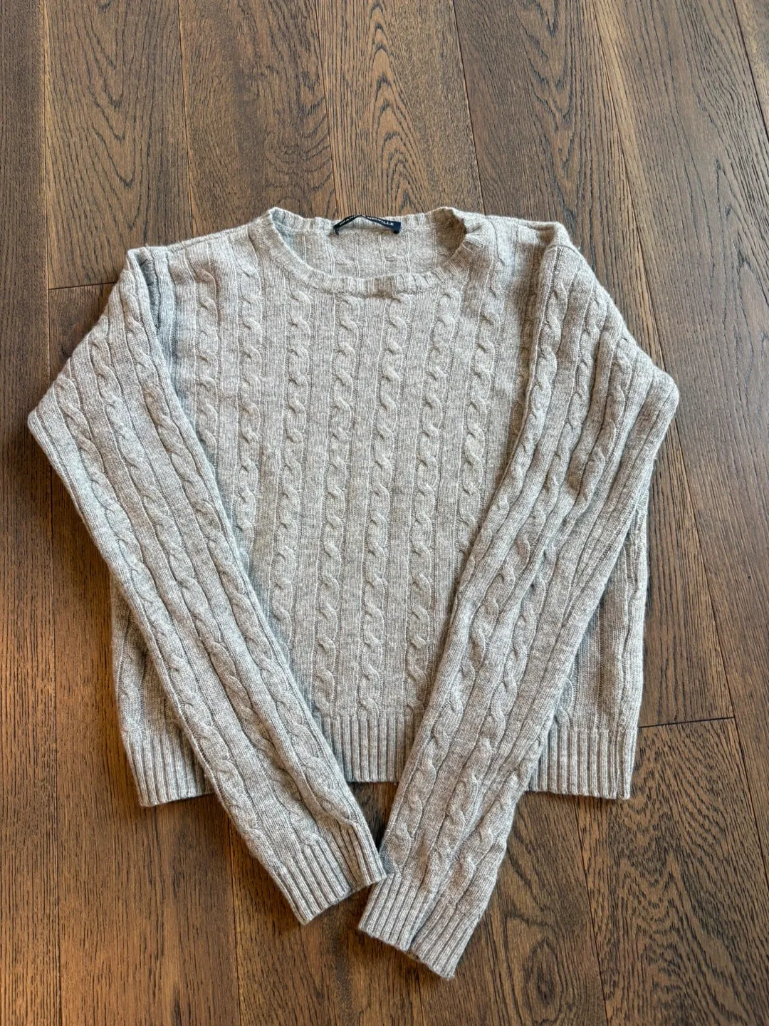 Brandy Melville Grey Cable Knit Sweater