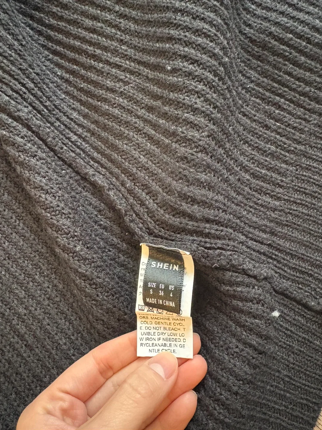 Shein Black Knit Cardigan - Size S image indicator(2)