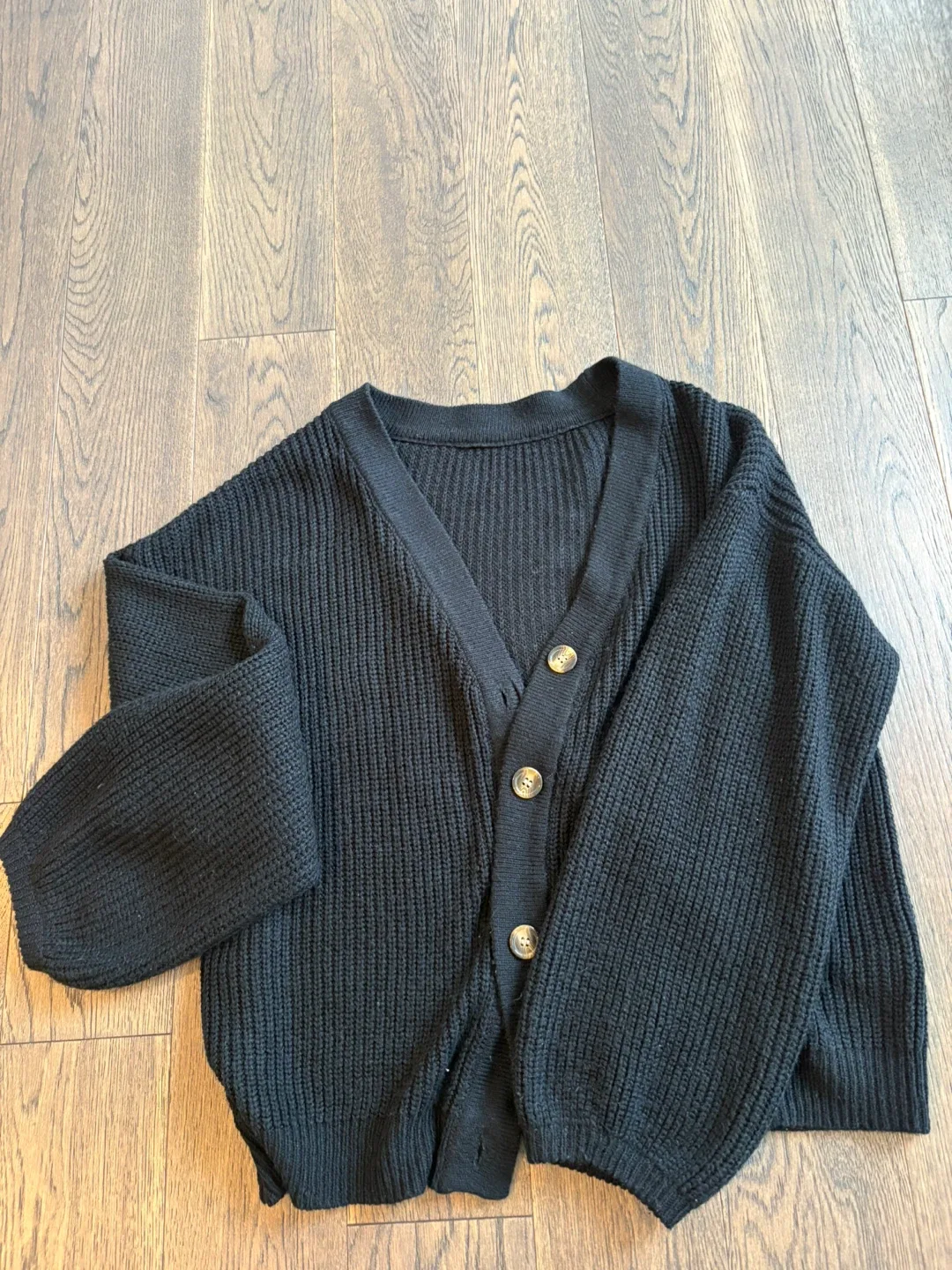 Shein Black Knit Cardigan - Size S
