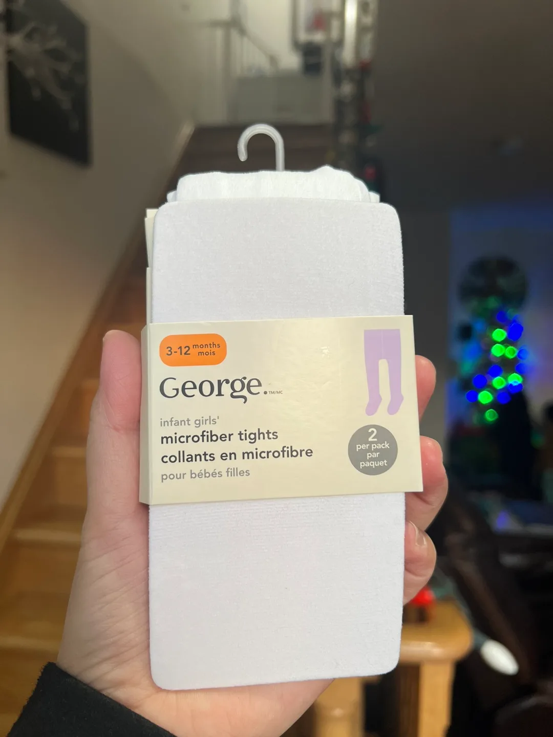 George Infant Girls' Microfiber Tights (3-12 months)