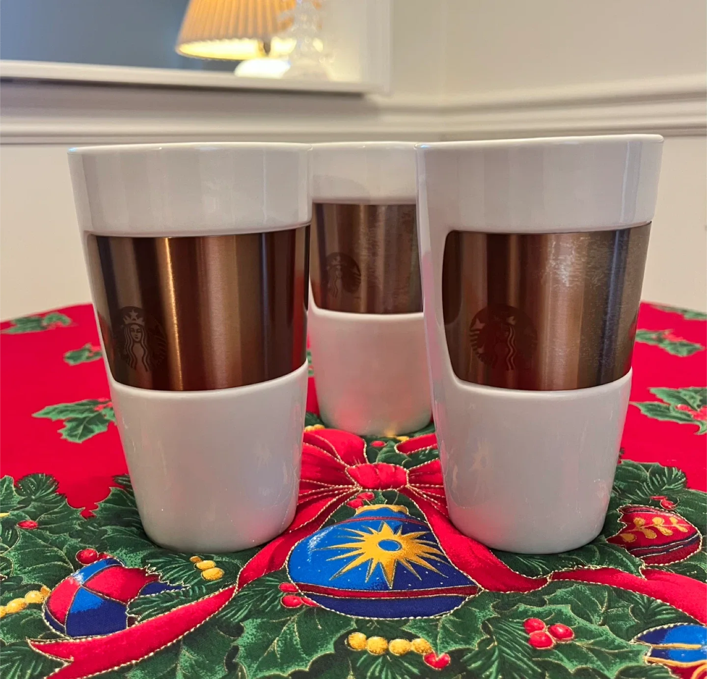 Starbucks White & Copper Tumblers (Set of 3) image indicator(3)