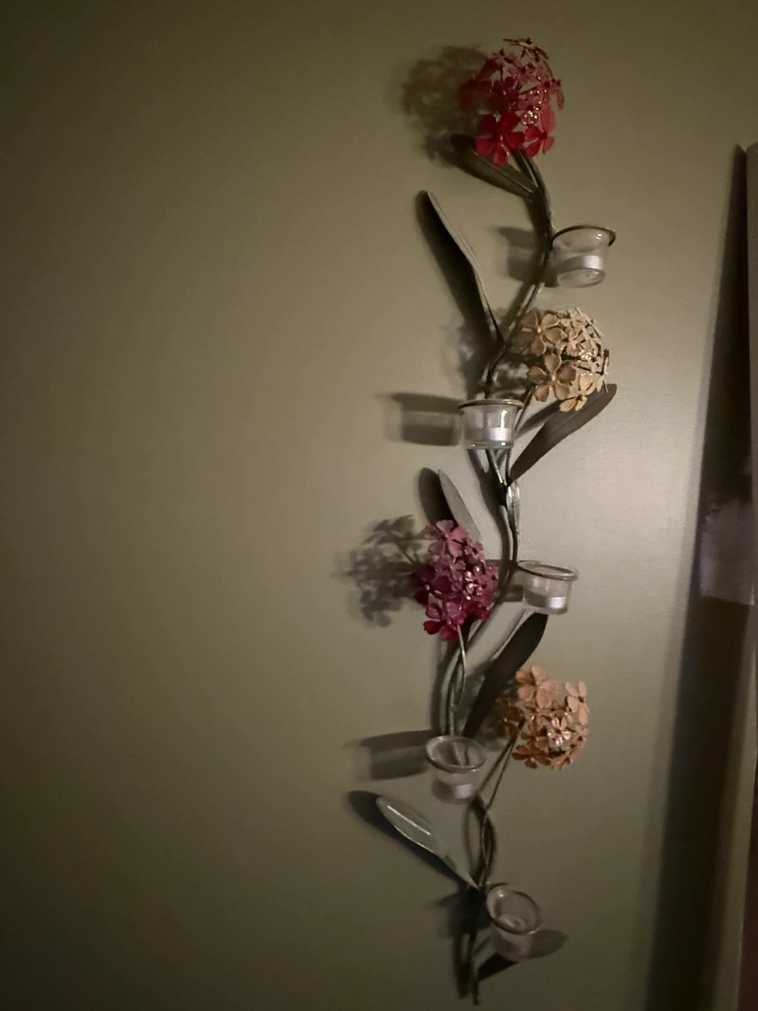 Floral Wall Candle Holder