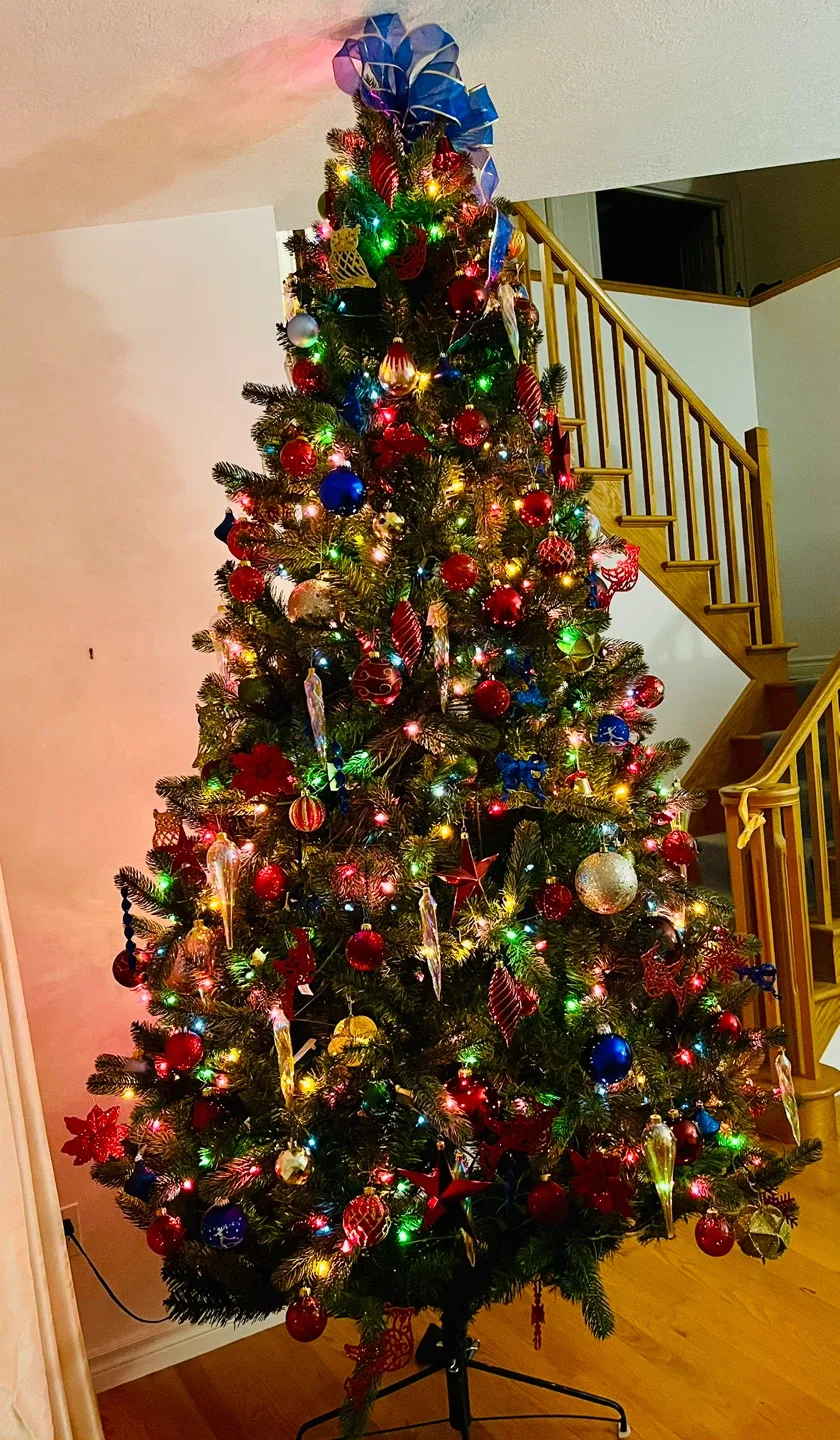 Christmas Tree 9 Feet with Multicoloured Lights image indicator(5)