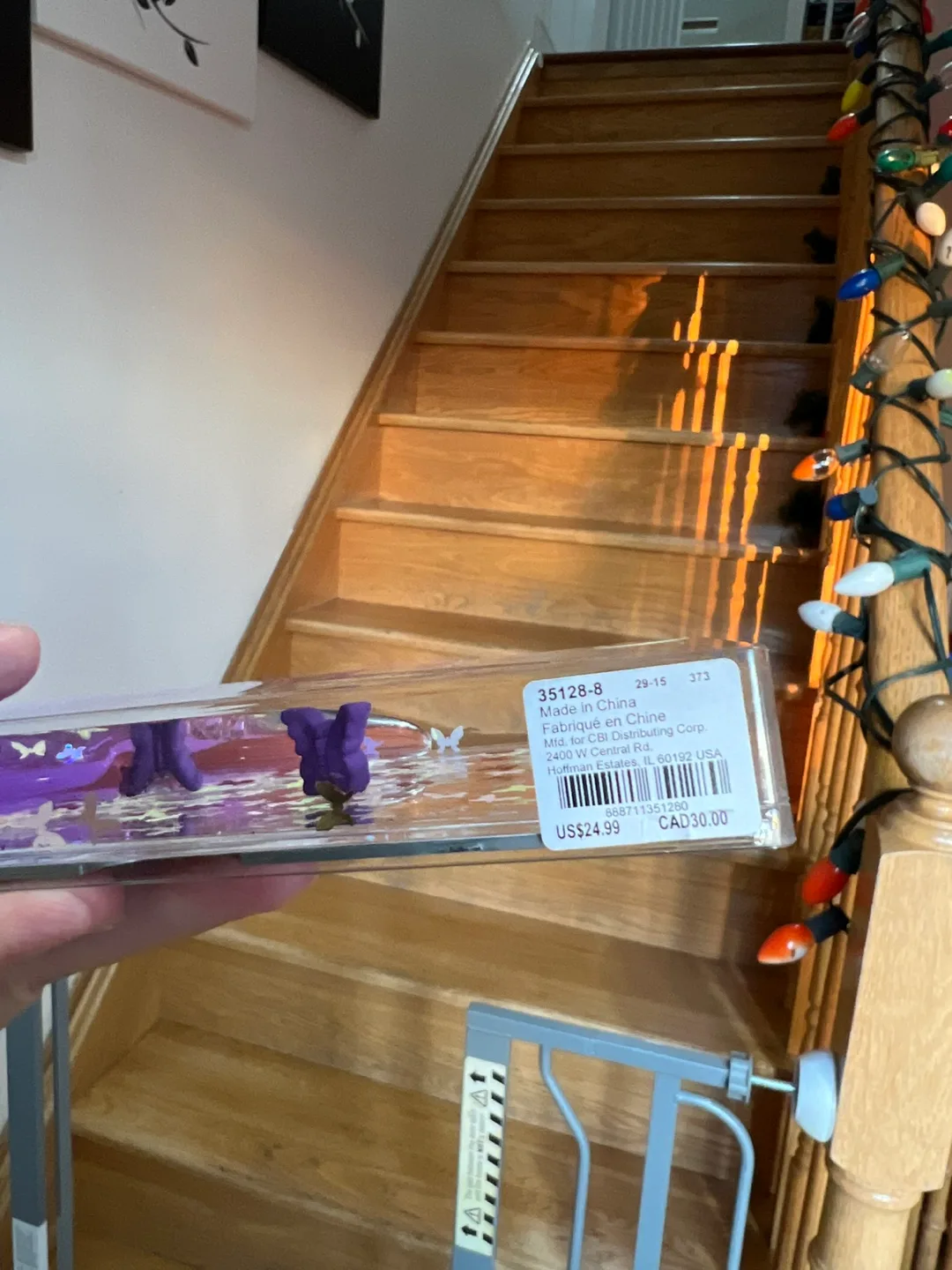 Claire's Butterfly Glitter Water Picture Frame image indicator(2)