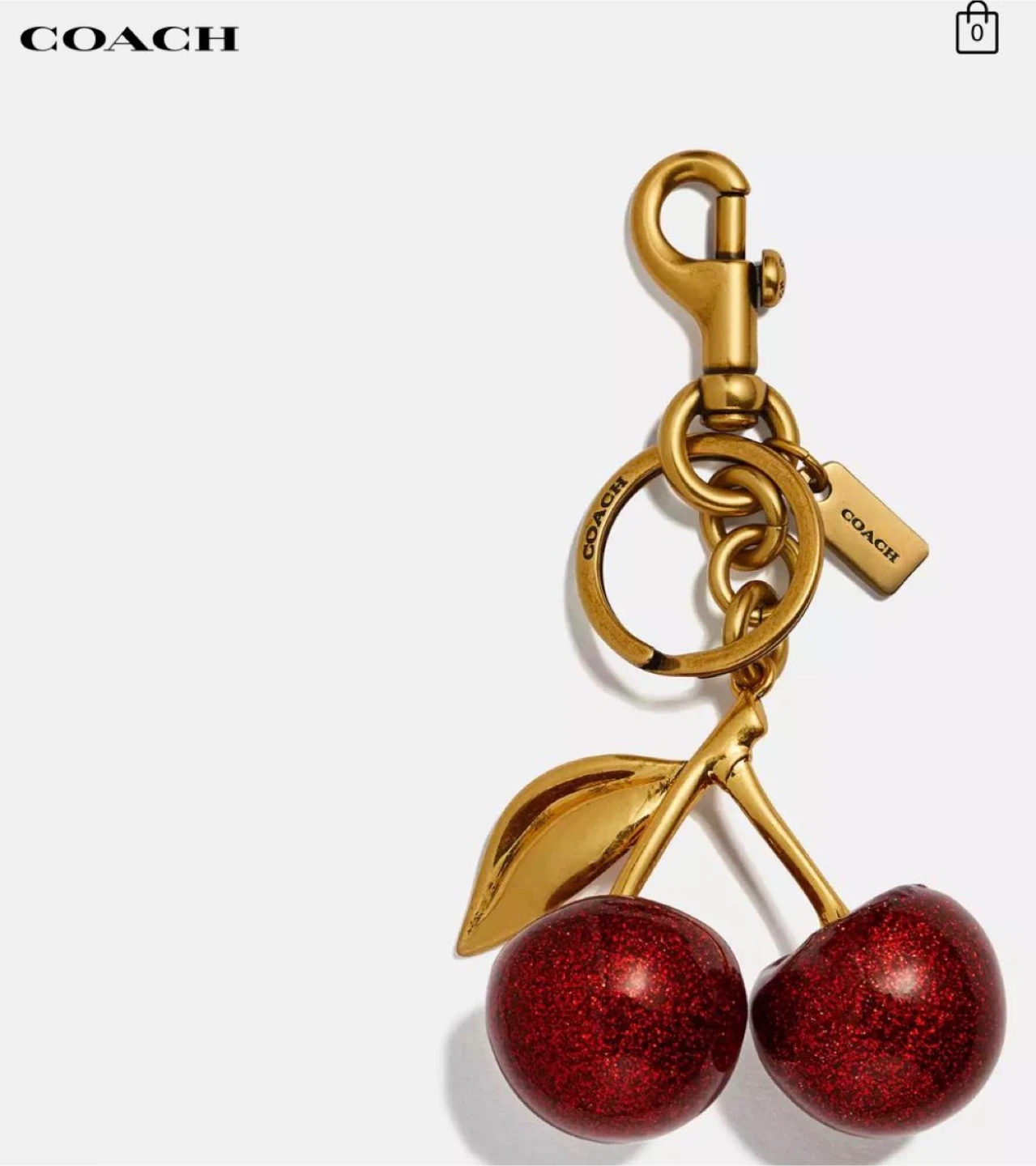 Coach Cherry Bag Charm