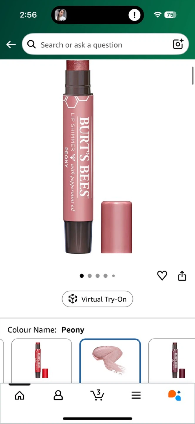 Burt's Bees Lip Shimmer - Peony