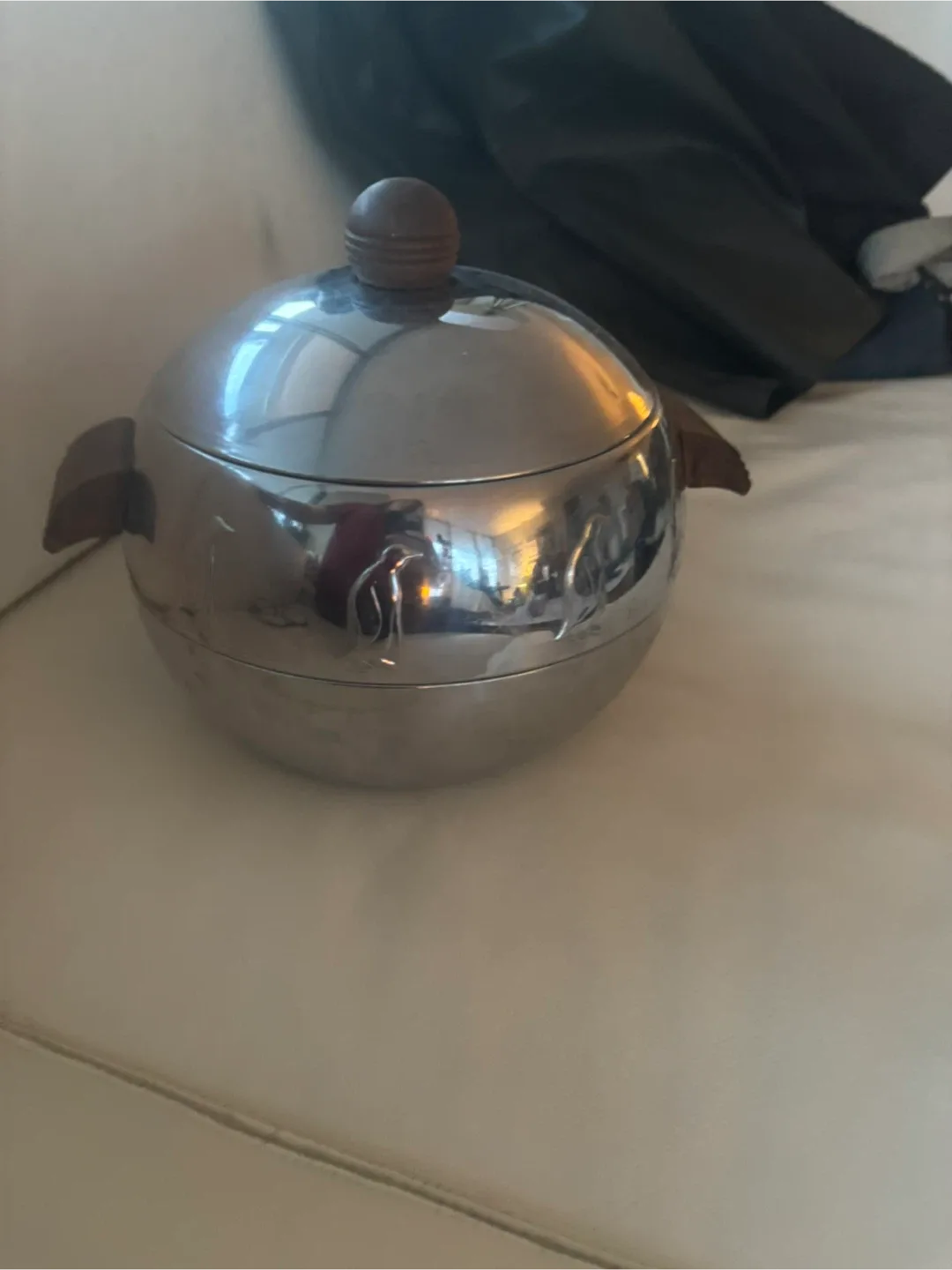 Vintage Penguin Stainless Steel Ice Bucket with Lid