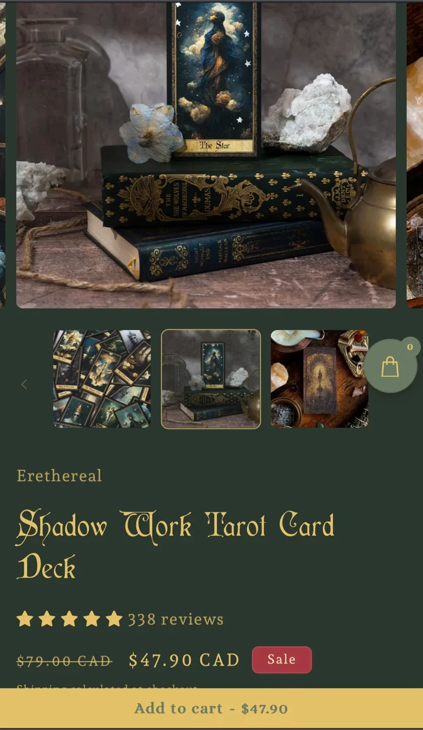 Erethereal Shadow Work Tarot Card Deck image indicator(4)