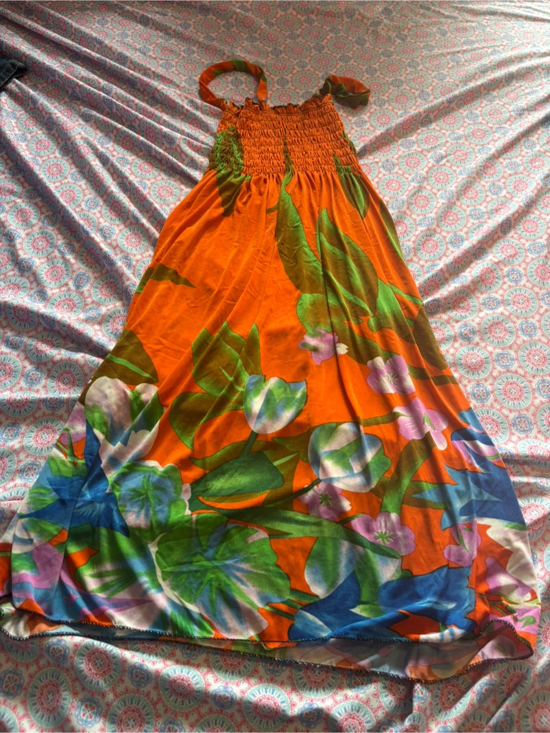 Orange Floral Sundress