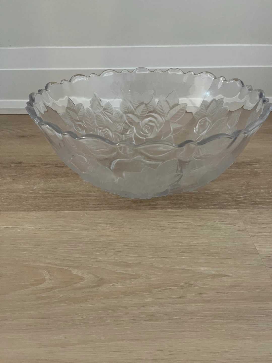 Mikasa Floral Patterned Glass Bowl