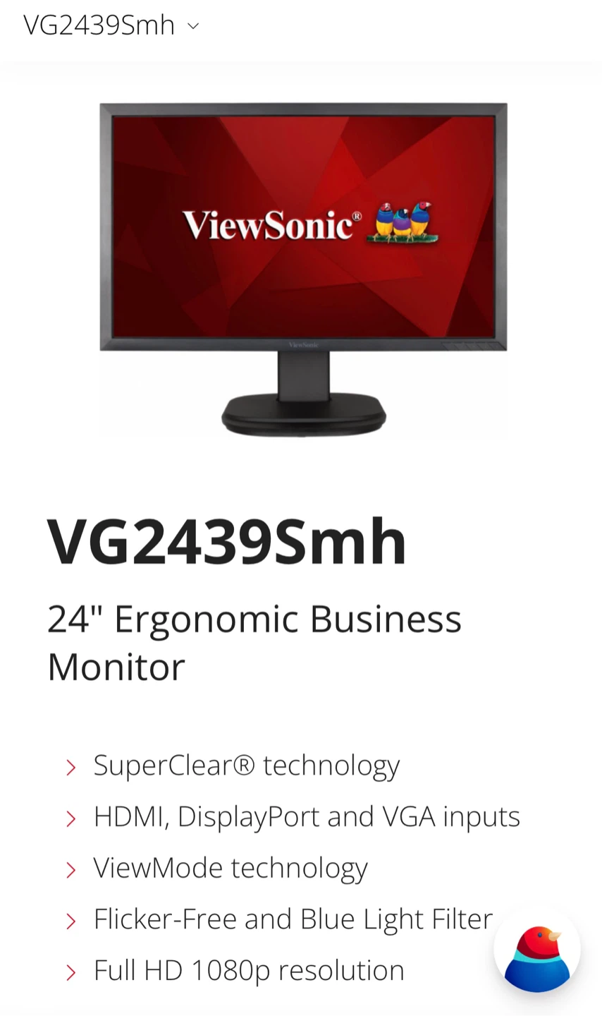 ViewSonic VG2439Smh 24" Monitor (2pcs) - photo 2