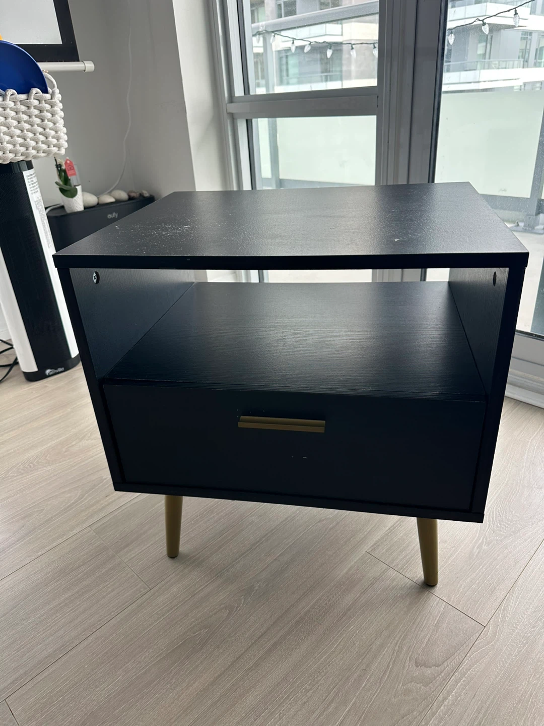 Wayfair 2-Set Black Nightstand with Drawer