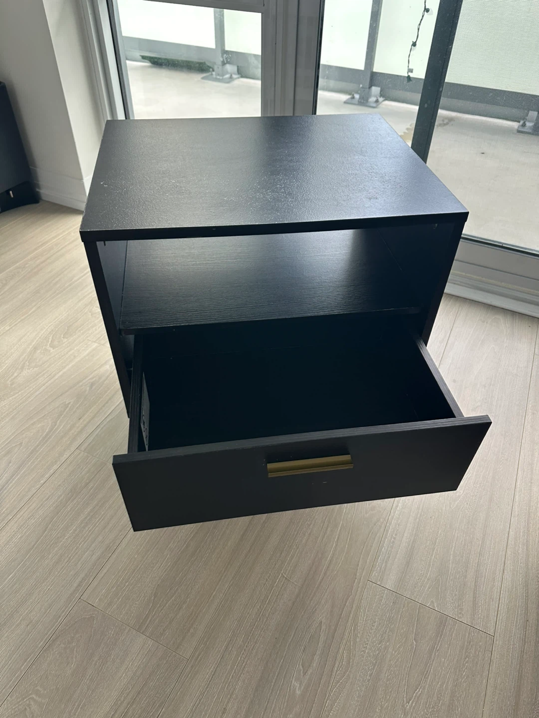 Wayfair 2-Set Black Nightstand with Drawer - photo 3