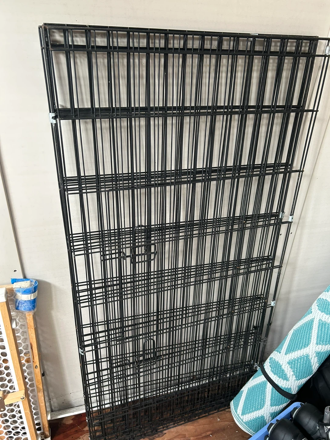Black Metal Pet Exercise Pen Crate