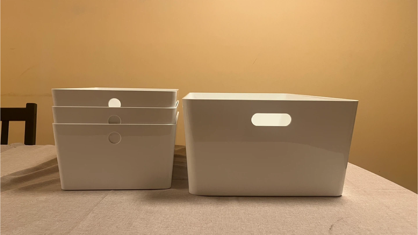 IKEA White Storage Bins - photo 2