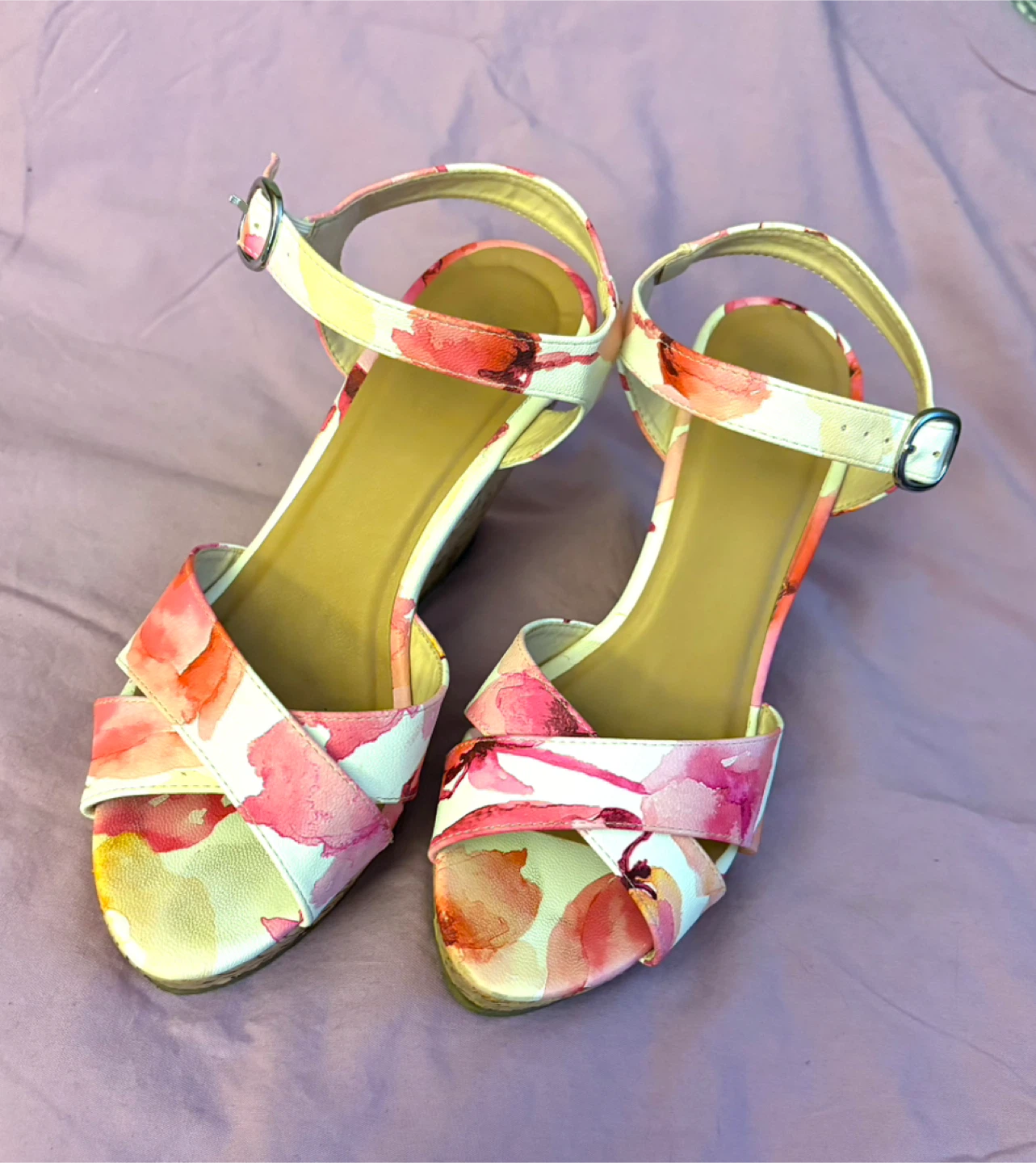 Floral Wedge Sandals - Size 8 - photo 2